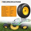 16x6.50-8 Tubeless Tire and Wheel, 16x6.5-8" Lawn Mower Tires, 3/4"