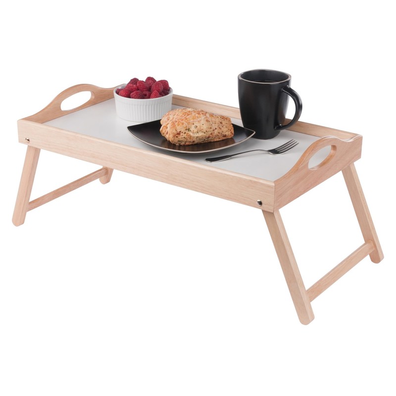 Winsome Alani Breakfast Tray Natural and White Finish