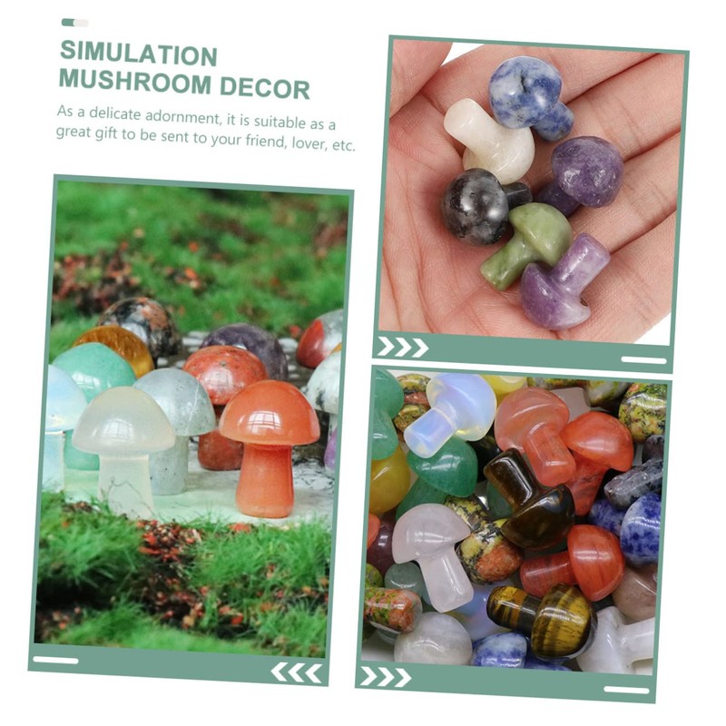 Kisangel 20pcs Mushroom Decor Mushroom Statues for Home Office Restaurant