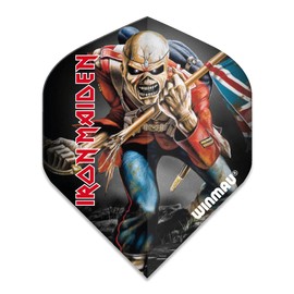 WINMAU Rock Legends Iron Maiden Trooper Rhino Extra Thick Dart Flights - 1 Set per Pack (Total 3 Flights)