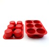 Silicone Texas Muffin Pans and Cupcake Maker, 6 Cup Large,