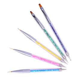 IWOWHERO Uv Gel Pen 10pcs Nail Art Brush Set Thin Nail Art Liner Dual-ended Manicure Kit Diy