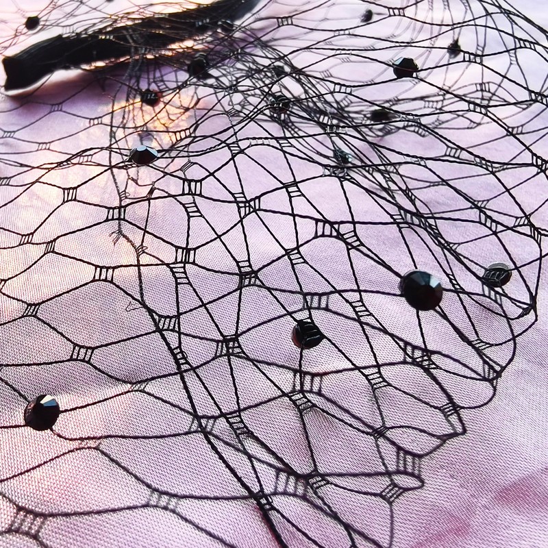 HIWIND Mesh Veil Headband Fascinators Hat 1920s Headpiece for Women