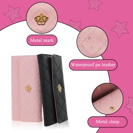 WisePoint Clutch Wallet, PU Leather Wallets for Women, Long Womens Wallet Fashion Card Wallet Exquisite Ladies Wallet for Travel, Dating, Shopping (black)