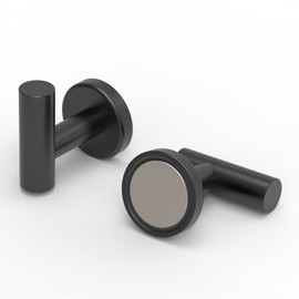 THCMAG Coat Magnetic Hook Heavy Duty Magnetic Hanger with Neodymium for Home, Office, Work, Travel, 1.8 inches (45 mm), Black