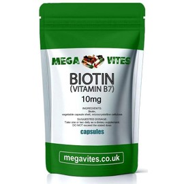 BIOTIN Capsules 10mg (10,000 mcg) x 365 - MEGAVITES