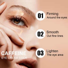 Caffeine Eye Cream Stick,Eye Cream for Anti-Aging Dark Circles Puffiness, and Wrinkles Hydrating Under Eye Cream with Hyaluronic Acid and Retinol Lifting And Firming Eye Cream,3g