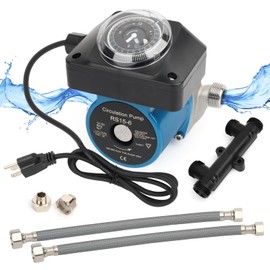 Uiyofok 595916 Recirculating Hot Water Pump Comfort System 25 Watts,Programmable Timer for Tank Water Heaters,Instant Hot Water,Easy Install,Entire Kit Included