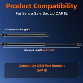 Euplokeer Qty (2) C16-33297 C16-04270 17in 47lb/209N Gas Shock Sturt Spring Lift Support for Leer A.R.E Snugtop Truck Camper Shell Rear Window Topper Door Cap Canopy RV Replacement Parts Accessories