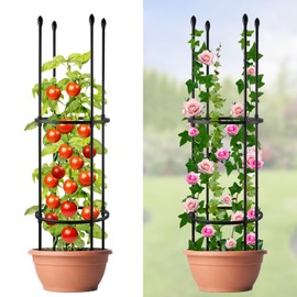 Tomato Cage, 2 Pack Tomato Cages for Garden, Tomato Trellis Plant Stakes Support, Tomato Cage for Pots and Garden Climbing Vegetables Plants Flowers