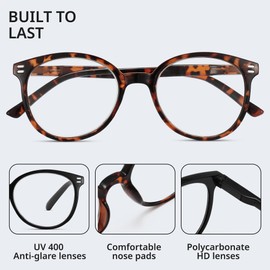 GIBLOGO Reading Glasses for Women/Men Eye Glasses Blue Light Reading Glasses Cheaters Eyeglasses
