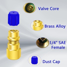 A/C Retrofit Valve Kit, BPV31 Bullet Piercing Tap Valve Line Tap Valve Kit, R12 to R134a Conversion Kit with Dust Cap, A/C Recharge Kit for HVAC Refrigerant System R12 R22 R502 R134A