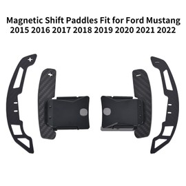 EASSAFEX Magnetic Steering Wheel Paddle Shifter extensions for Ford Mustang 2015-2022 Carbon Fiber Paddle Extension Interior Decoration Accessories.