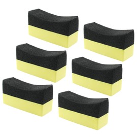 Hitefu 6 Pcs Durable Tire Applicator Sponge, Foam Tire Shine Applicator Pad for Car Glass, Painted Steel, Porcelain, Applying Wax