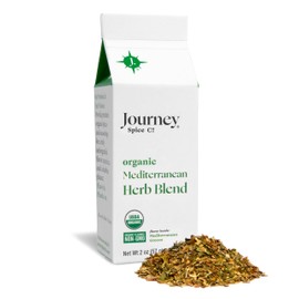 Organic Mediterranean Herb Blend by Journey Spice Co. | Gourmet Spice Seasoning Blend for Chicken, Pork, Vegetables, Tzatziki Sauce, Vegetables, Potatoes, and More | Salt-Free, Sugar-Free, MSG-Free, Non-GMO