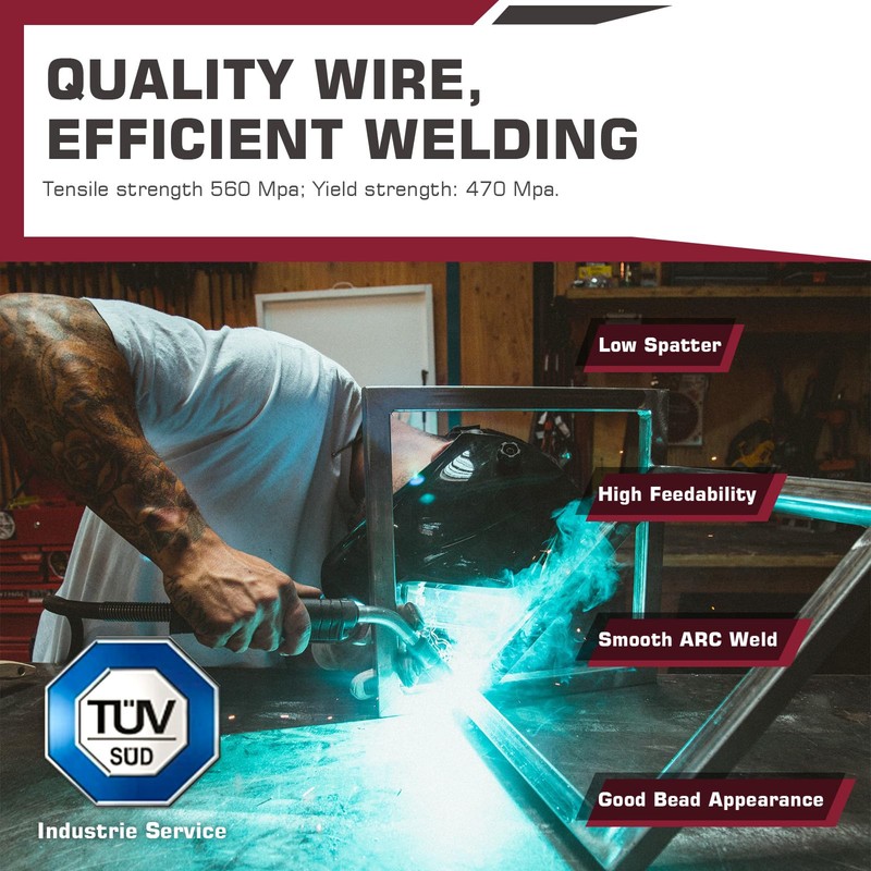 ARCCAPTAIN MIG Welding Wire, MIG Wire ER70S-6 2Lbs Gas Solid