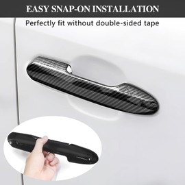 Ruautumn - Protector para manija de puerta de coche sin calcomanía para Toyota RAV4 Accesorios 2025 2024 2023 2022 2021 2020 2019, para Highlander 2020 2021 2022 2023 2024, kit de 4 piezas (grano de