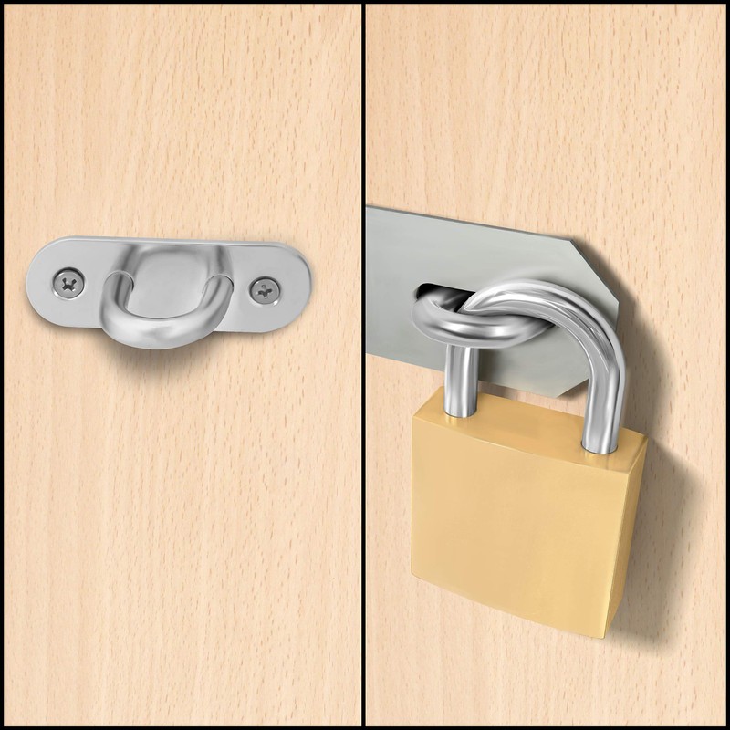 BELLE VOUS M8 Stainless Steel Pad Eye Plate Hooks (8