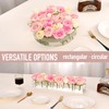 Acrylic Flower Vase 20 cm Diameter Circular Leakproof Clear Acrylic