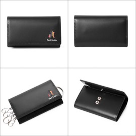 Paul Smith 813018 P902 Marketry Bright Stripe Rabbit Key Case, Black