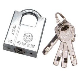 zeng Padlock - Anti-Theft Anti-Pick Lock, Semi-Covered Padlock,for Gym or Sports Locker, case, Toolbox, Fence, hasp Cabinet,Storage Locks, Small Padlock with Key (Silver Padlock)