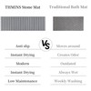 THMINS Long Diatomaceous Earth Stone Bath Mat, Foldable Bathroom Runner