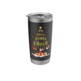 Music Lover Xmas Lights Musical Guitar Christmas Tree Stainless Steel Insulated Tumbler
