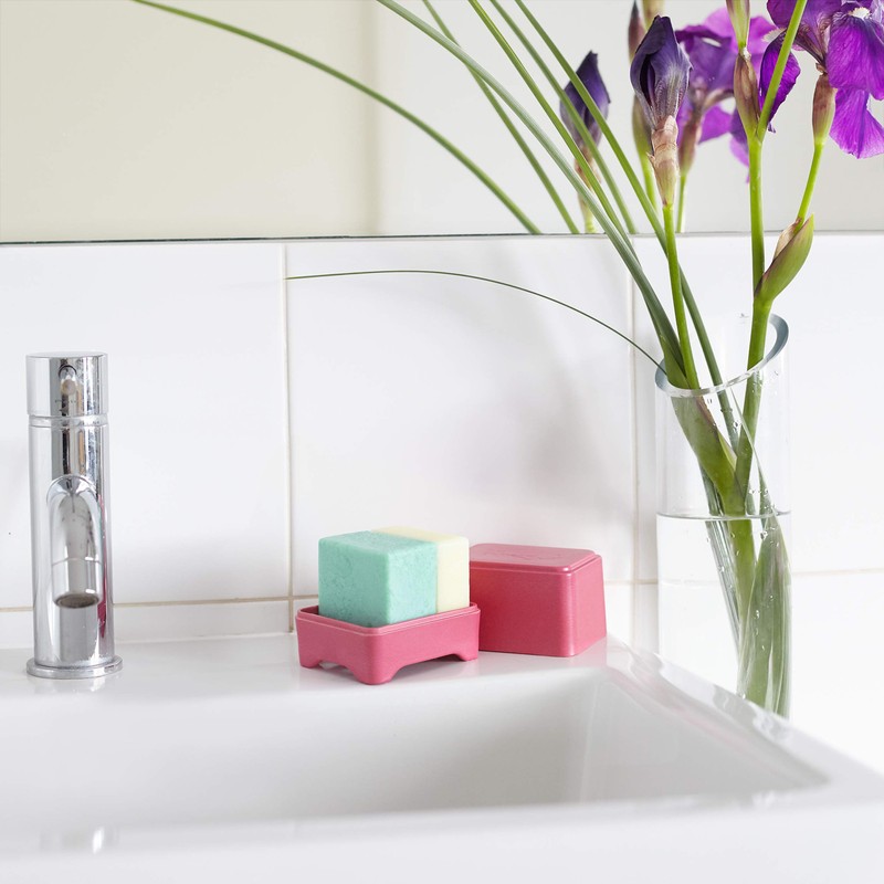 Ethique Bamboo and Cornstarch, Plastic-Free Shampoo and Conditioner Shower Container