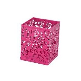RICOO Pen Holder Desk, Pen Holder, Pen Box B003-Fx2, Desk Organiser, Metal Office Organiser, Space Saving Office Organisation, Pen Holder, Fuchsia
