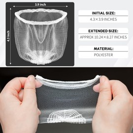 600 PCS Disposable Mesh Sink Strainer Bags Kitchen Sink Strainer Mesh Bags Anti Clogging Elastic Sink Strainer Filter Mesh Bag for Collecting Kitchen Food Leftover Garbage