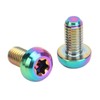 12pcs RISK Bicycle Disc Brake Rotor Bolts M5x10mm T25 Titanium