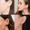 4 Pairs Sterling Silver Stud Earrings for Women Girls, Small