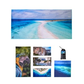 Venezuelan Landscape Microfiber Towel – Ultra-Absorbent, Fast-Drying & Compact – Ideal for Beach, Camping & Travel I Cayo de Agua Los Roques @DosLocosDeViaje