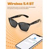 SIHUADON Smart Glasses Sunglasses for Men & Women, Bluetooth Open-Ear
