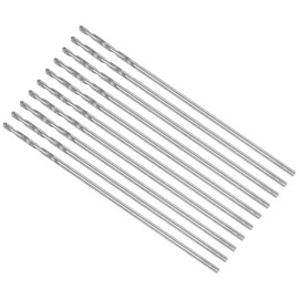 CoCud Micro Drill Bit 0.55 mm Drill Bit Diameter 24 mm Total Length 6542 High Performance Steel Fully Grounding Turning Drill Bit - (Use: for Copper Metal Wood) Pack of 10