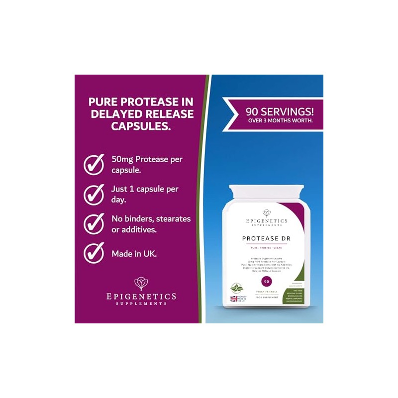 Protease Delayed Release (DR) 50mg | Digestive Support Enzymes |