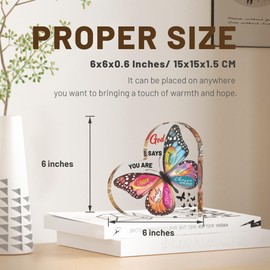 Christian Gifts for Women Birthday, Butterfly Inspirational Gifts for Friends, Mom, Sister, Girl, Female Coworker, Christian - Religious Spiritual Gift, Home Decorative Signs