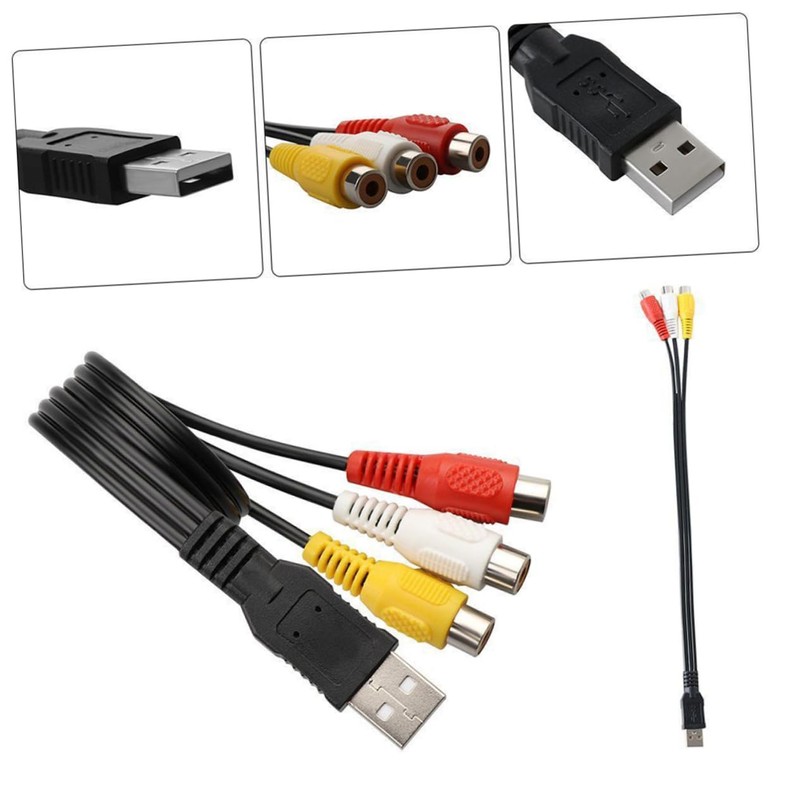 Angoily High Speed Data Transmission to 3rca Av Cable Audio