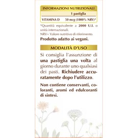 Dr Giorgini Vitamina D Adatta Ai Vegani, 60 Pastiglie da 500 Mg