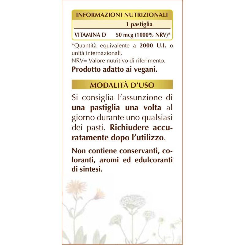 Dr Giorgini Vitamina D Adatta Ai Vegani, 60 Pastiglie da