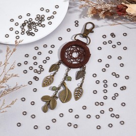 UNICRAFTALE 1000Pcs Open Jump Rings Antique Bronze Jump Rings 5mm Round Ring Metal Connectors Ring for Jewelry Making and Earring Bracelet Pendant Keychain Accessories