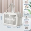 Large Clear Wash Bag, Dry Wet Segregation Toiletry Bag with