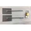 Stainless Steel Refrigerator Door Lock with Padlock