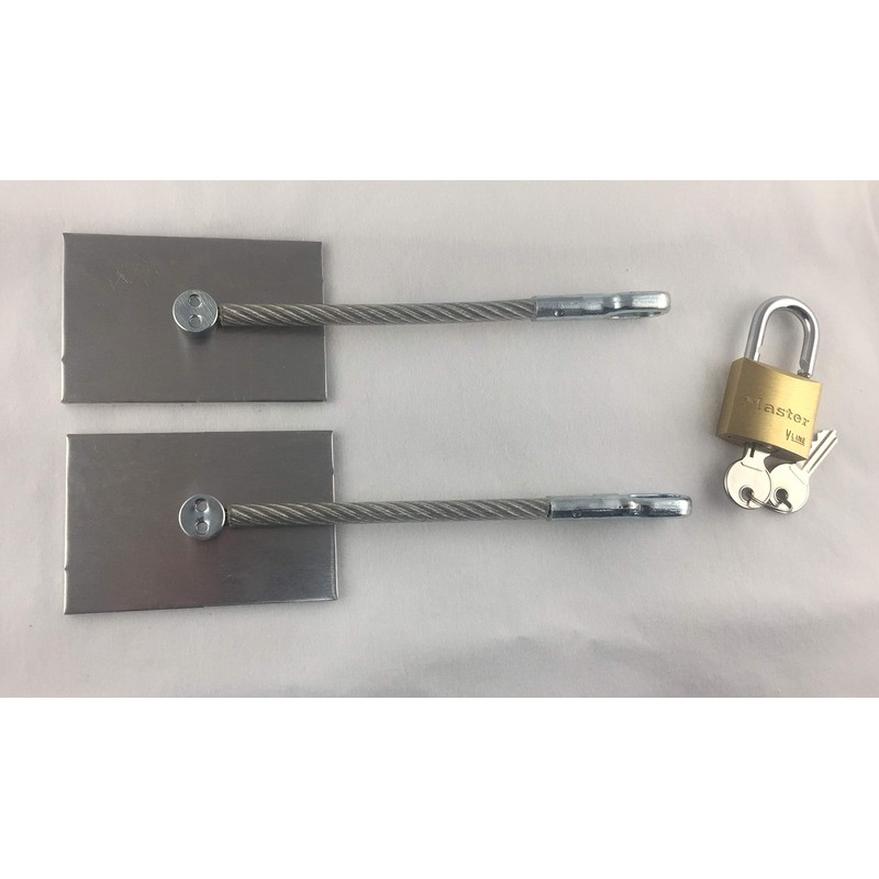 Stainless Steel Refrigerator Door Lock with Padlock