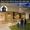 GOALPLUS 12in Exterior Barn Light Motion Sensor Black Outdoor Gooseneck