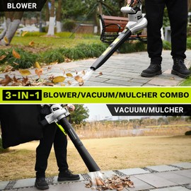 Electric Leaf Blower Vacuum Mulcher: DEKOPRO 12 Amp 3 in 1 Electric Leaf Blower Corded Lawn Care Tools, Leaf Vacuum and Mulcher, 40L Leaf Collector Bag with Shoulder Strap for Yard, Garden, Patio