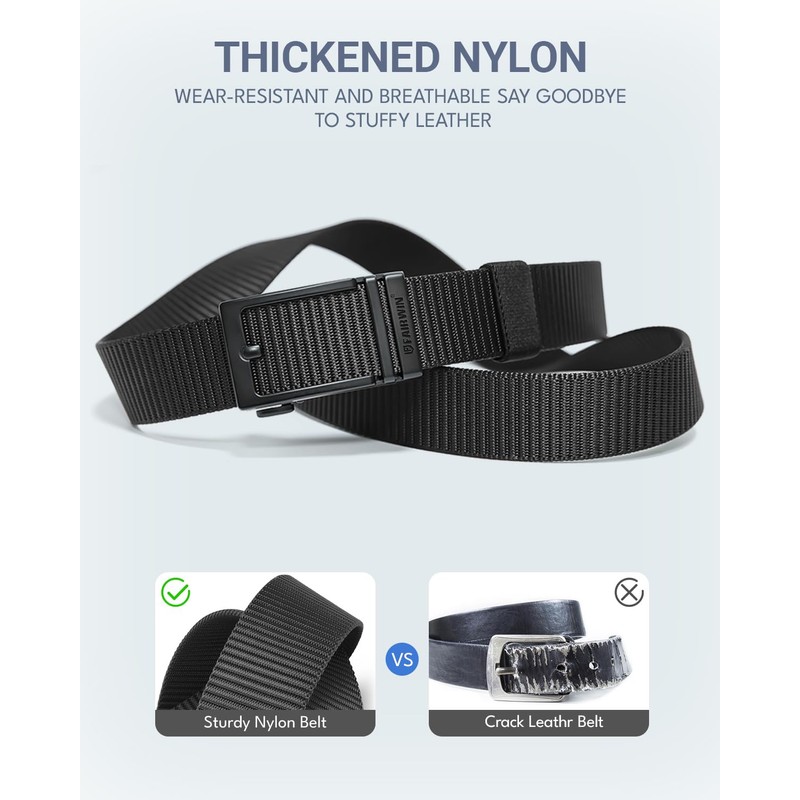 FAIRWIN Men's Ratchet Belt - Tactical Nylon Web Work Belt