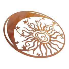 Ipetboom 1pc Sun Shape Iron Art Decoration Carved Metal Craft for Home Garden Unique Table Ornament Indoor Outdoor Use Iron Decor