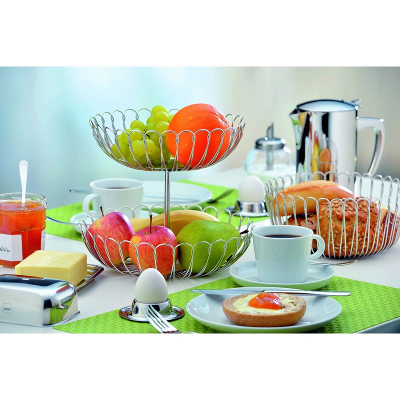 Kela Set-Egg Cups Vision 4 Pieces of Stainless Steel, Silver,