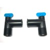 Pair Exhaust Manifold 90 Degree Fitting Drain Plug Elbow Replace